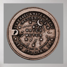 New Orleans Water Meter Wall Art Posters