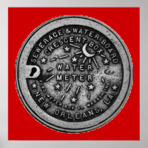 New Orleans Water Meter Wall Art Posters