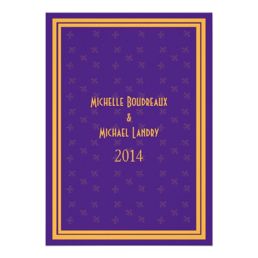 New Orleans Wedding Event Invite (purple)