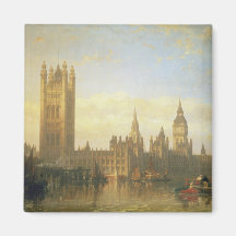 New Palace of Westminster from the River Thames Magnets