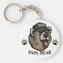 New Papa Bear Father's Day Gear Key Chain