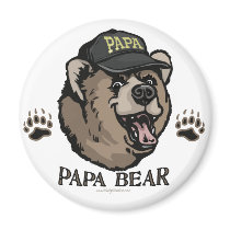 New Papa Bear Father's Day Gear Refrigerator Magnet