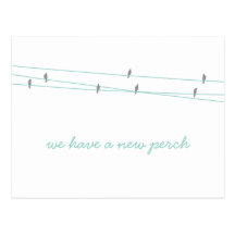 New Perch Change of Address Postcard Teal