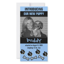 New Pet Adoption Announcement photo cards by noteworthy New Pet Adoption Announcement photo cards