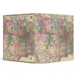 New rail road map of the United States Vinyl Binder