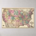 New rail road map of the United States