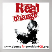 NEW Real Change_RED, www.obama, for, president,... Posters