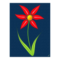 New Red Flower Poster