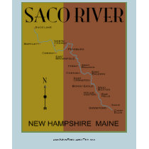new saco river map jersey t-shirts