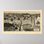 New Salem, IL Panoramic Map - 1837 posters