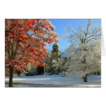 New Salem Town Hall Autumn Snow Card