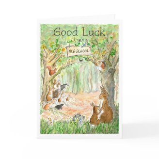 New School Good Luck Card