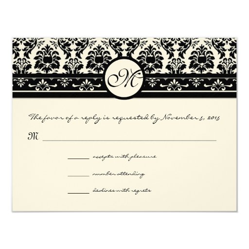 wedding rsvp card size