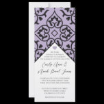 New Sizes  Damask Swirls Wedding Invitation