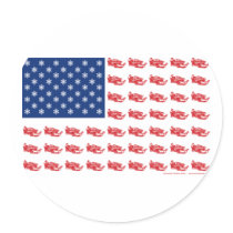 NEW-SLED-Flag-of-Sleds stickers by knudsonstudios NEW-SLED-Flag-of-Sleds stickers