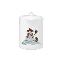 new snowman teapot