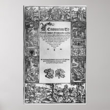 New Testament' Title Page of a French Translation Poster