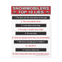 New-top-10-lies-Large-Red Postcards