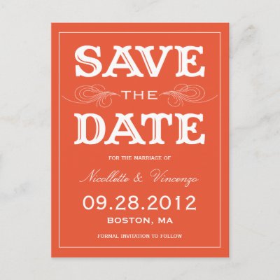 NEW VINTAGE | SAVE THE DATE ANNOUNCEMENT POST CARD