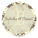 New Wedding Monogram Envelope Seals Sticker