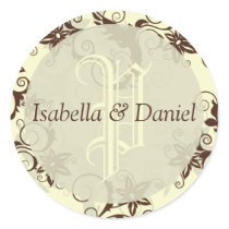 New Wedding Monogram Envelope Seals stickers by MonogramGifts New Wedding Monogram Envelope Seals stickers