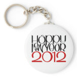 New Year 2012 black red Keychain