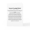 New Year "Auld Lang Syne" Greetings Card