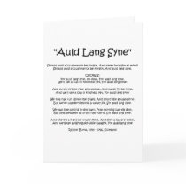New Year "Auld Lang Syne" Greetings Card