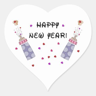 Happy New Year Baby Stickers and Cards