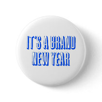 New Year Banner Pinback Button