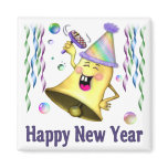 New Year Bell magnets