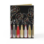 New Year Bubbly Bottles Party Celebrations Invite Greeting Cards