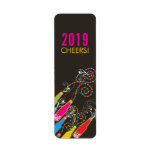 New Year Bubbly Celebrations Party Gift Tag Return Address Label