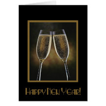 New Year Champagne Card