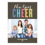 New Year Cheer Holiday Photo Cards invitations