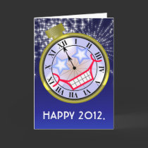 New Year Clock Card cards