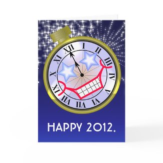 New Year Clock Card card