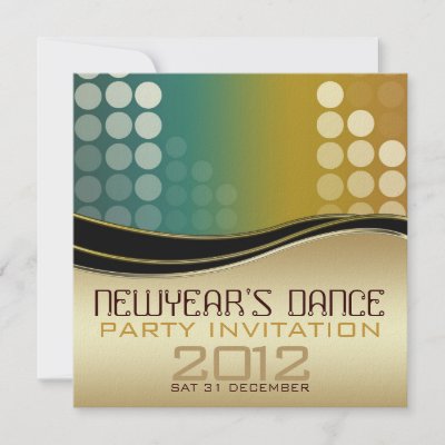 New Year Club DJ Dance Party Invitation