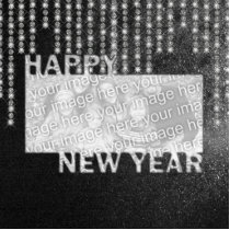 New Year Cut Out Photo Frame Rhinestones