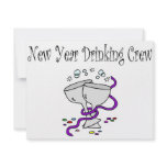 New Year Drinking Crew Martini Glasses