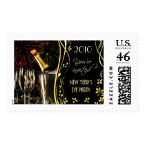 New Year Eve 2010 Party Invitation Postage Stamps
