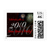 New Year Eve 2010 Party Invitation Postage Stamps by SquirrelHugger New Year Eve 2010 Party Invitation Postage Stamps