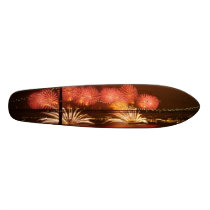 New Year Fire work Lisbon Skateboard