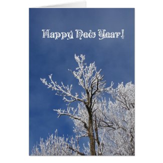 New Year Frosty Tree card