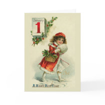 "New Year Girl" Greeting Card