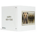 New Year - Golden Elegance - Afghan 3 Ring Binders