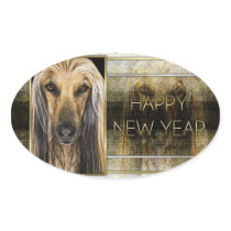 New Year - Golden Elegance - Afghan Sticker