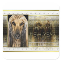 New Year - Golden Elegance - Afghan Stickers