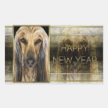 New Year - Golden Elegance - Afghan Rectangular Sticker