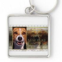 New Year - Golden Elegance - Beagle Key Chain